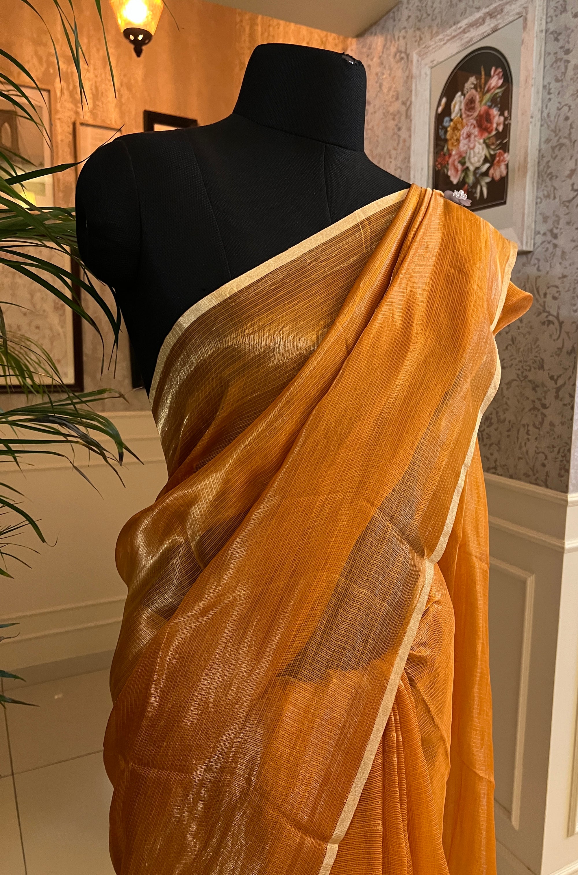 Pure kota silk tissue saree with blouse