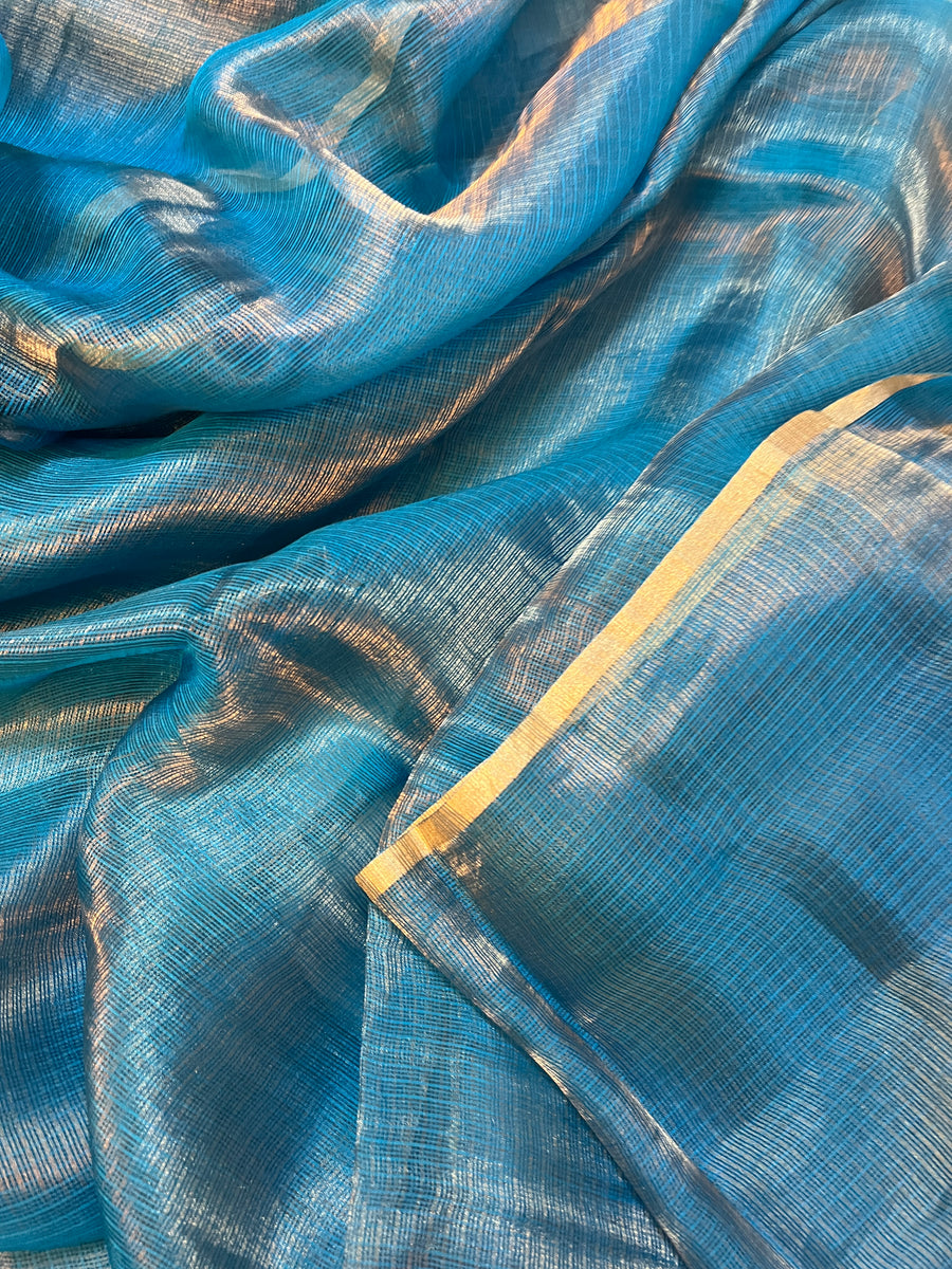 Pure kota silk tissue saree with blouse