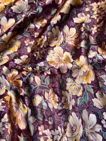 Brasso Digital floral Printed organza fabric