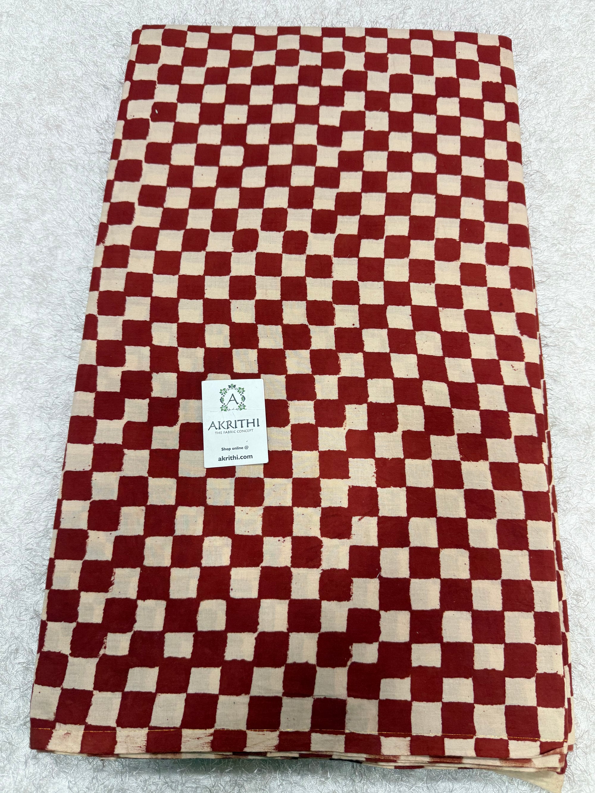 Bagru Hand block printed cotton fabric