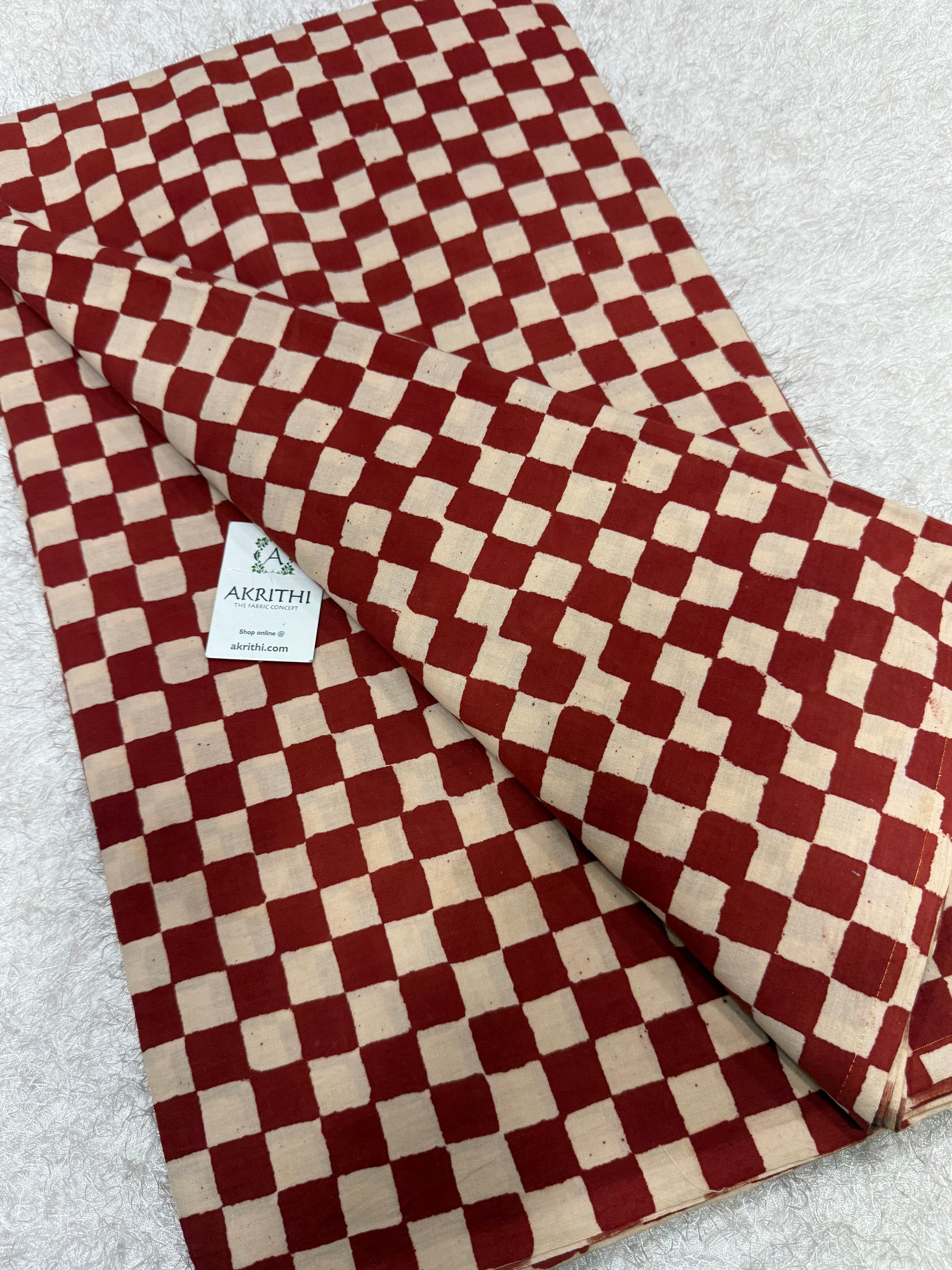 Bagru Hand block printed cotton fabric