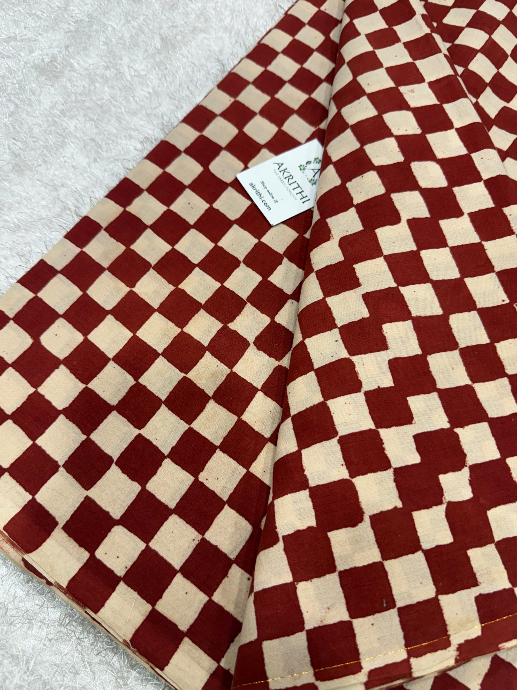 Bagru Hand block printed cotton fabric