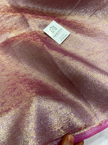 Crushed Tissue Banarasi brocade fabric