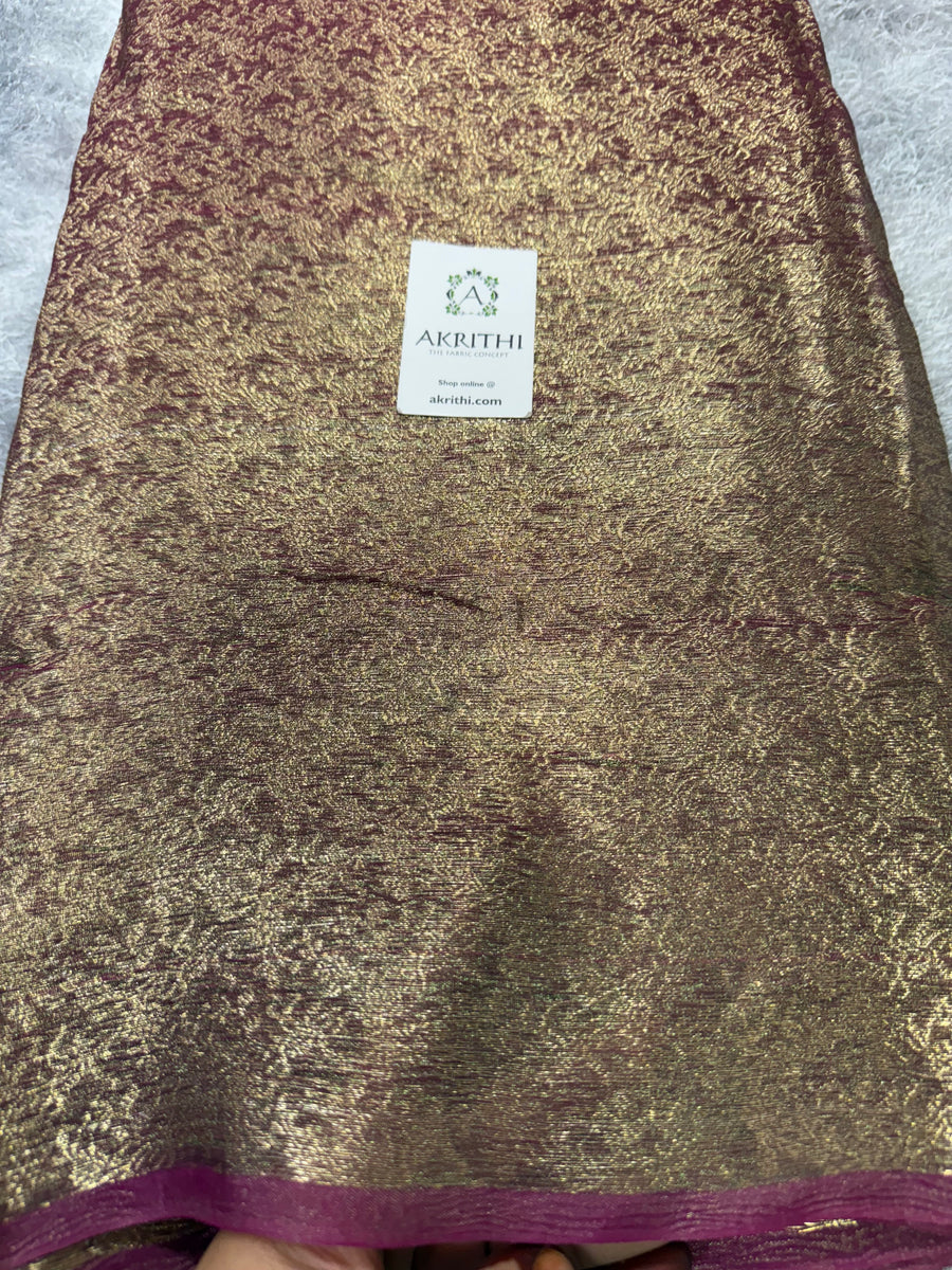 Crushed Tissue Banarasi brocade fabric