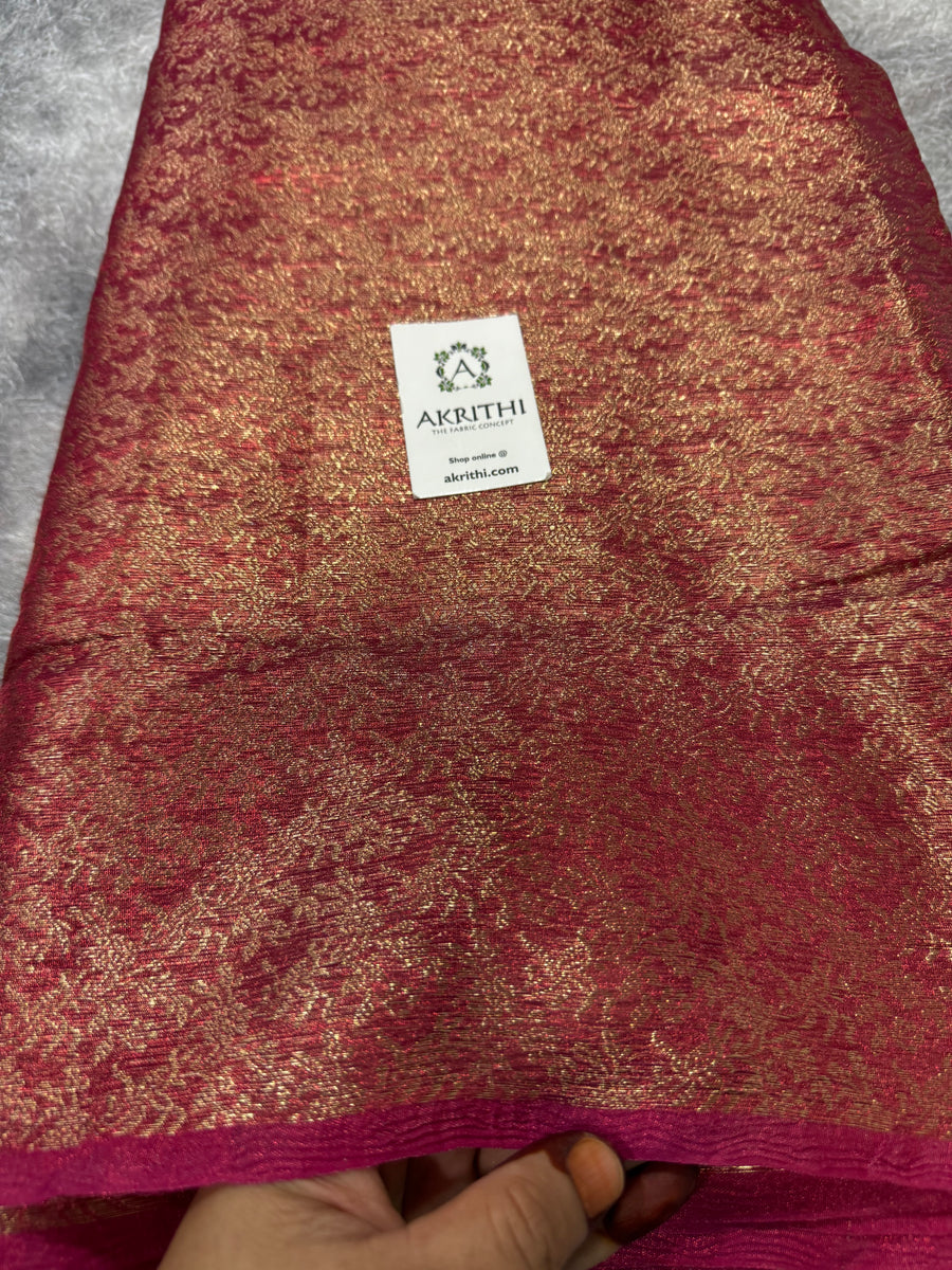 Crushed Tissue Banarasi brocade fabric