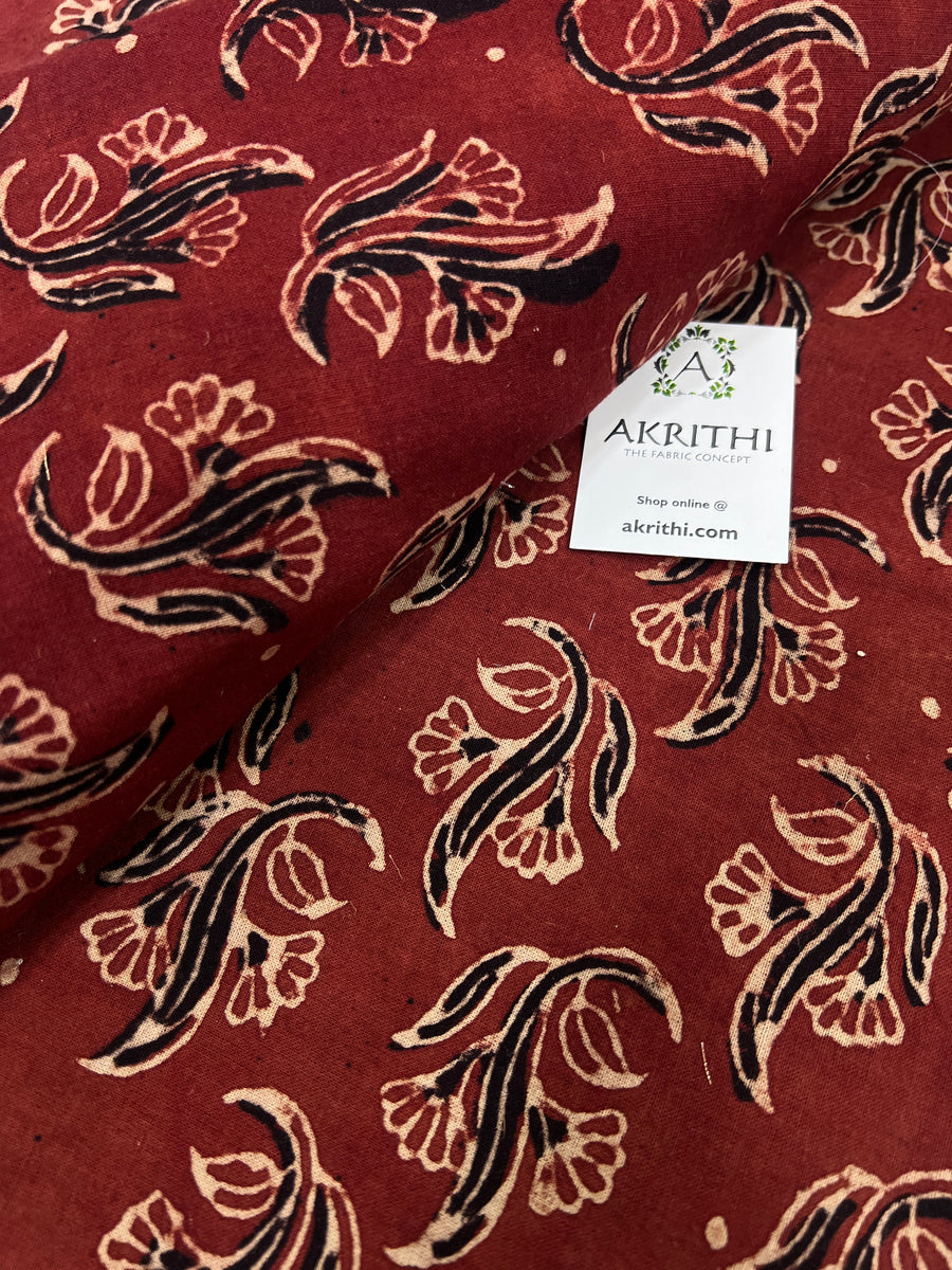 Hand block Printed pure cotton fabric