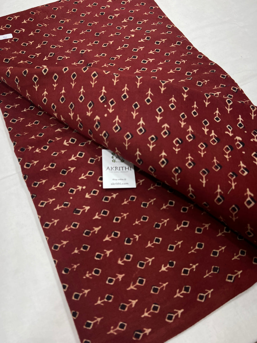 Hand block Printed pure cotton fabric