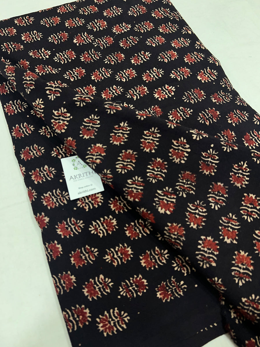 Hand block Printed pure cotton fabric