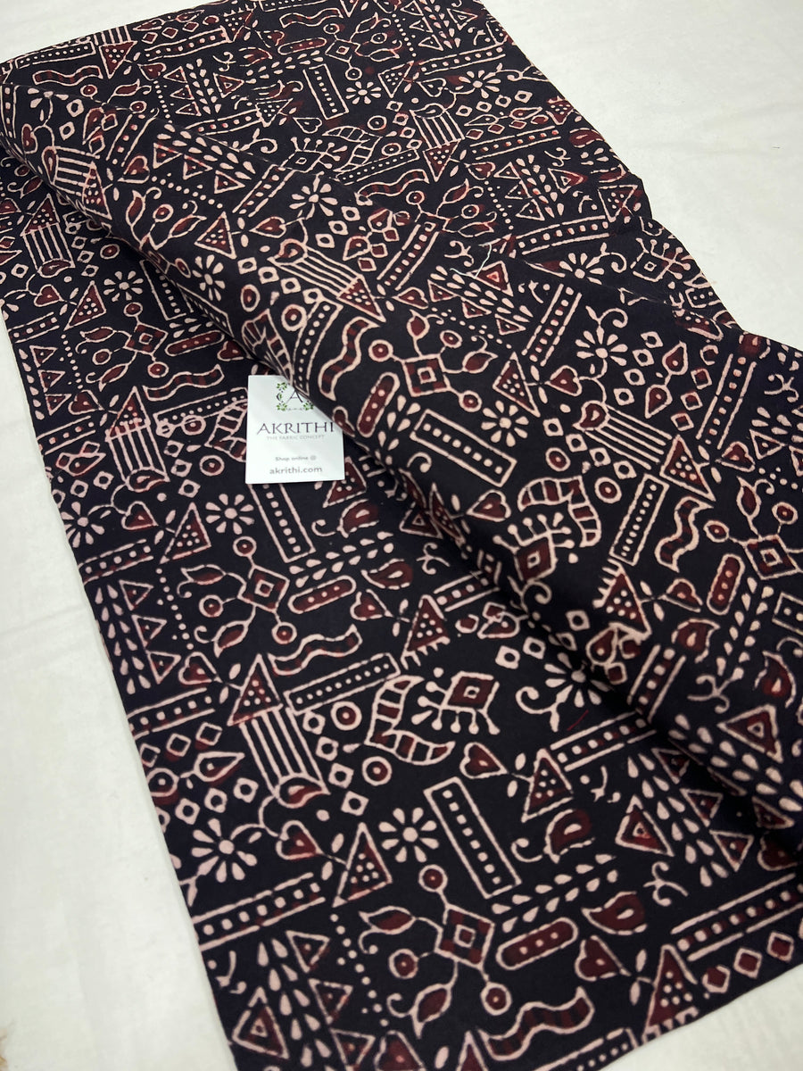 Hand block Printed pure cotton fabric