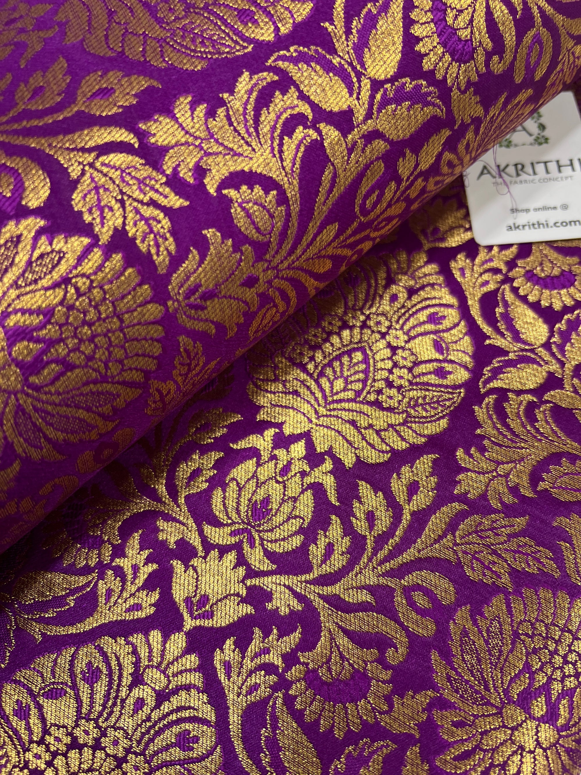 Pure Banarasi brocade fabric