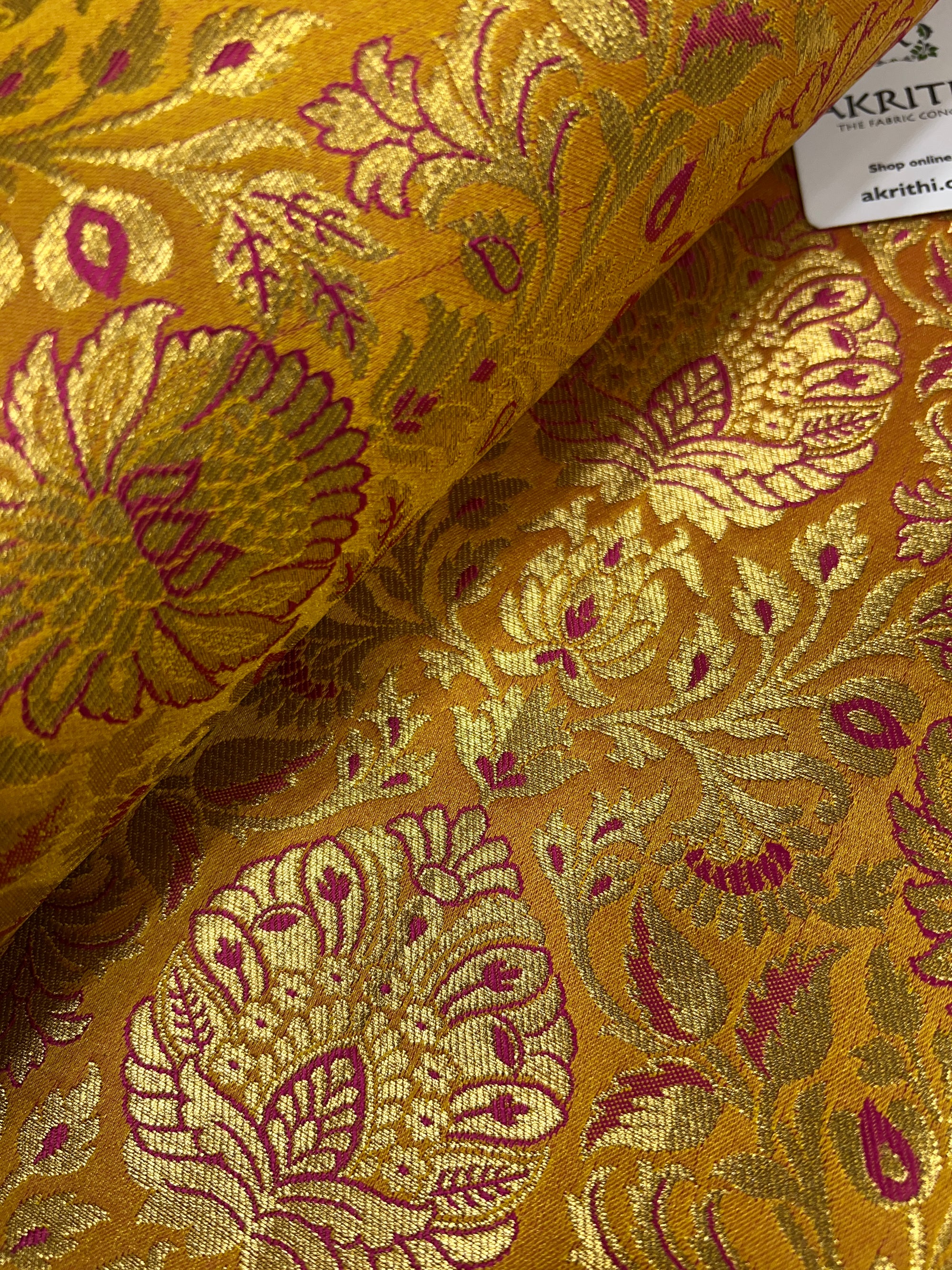 Pure Banarasi brocade fabric