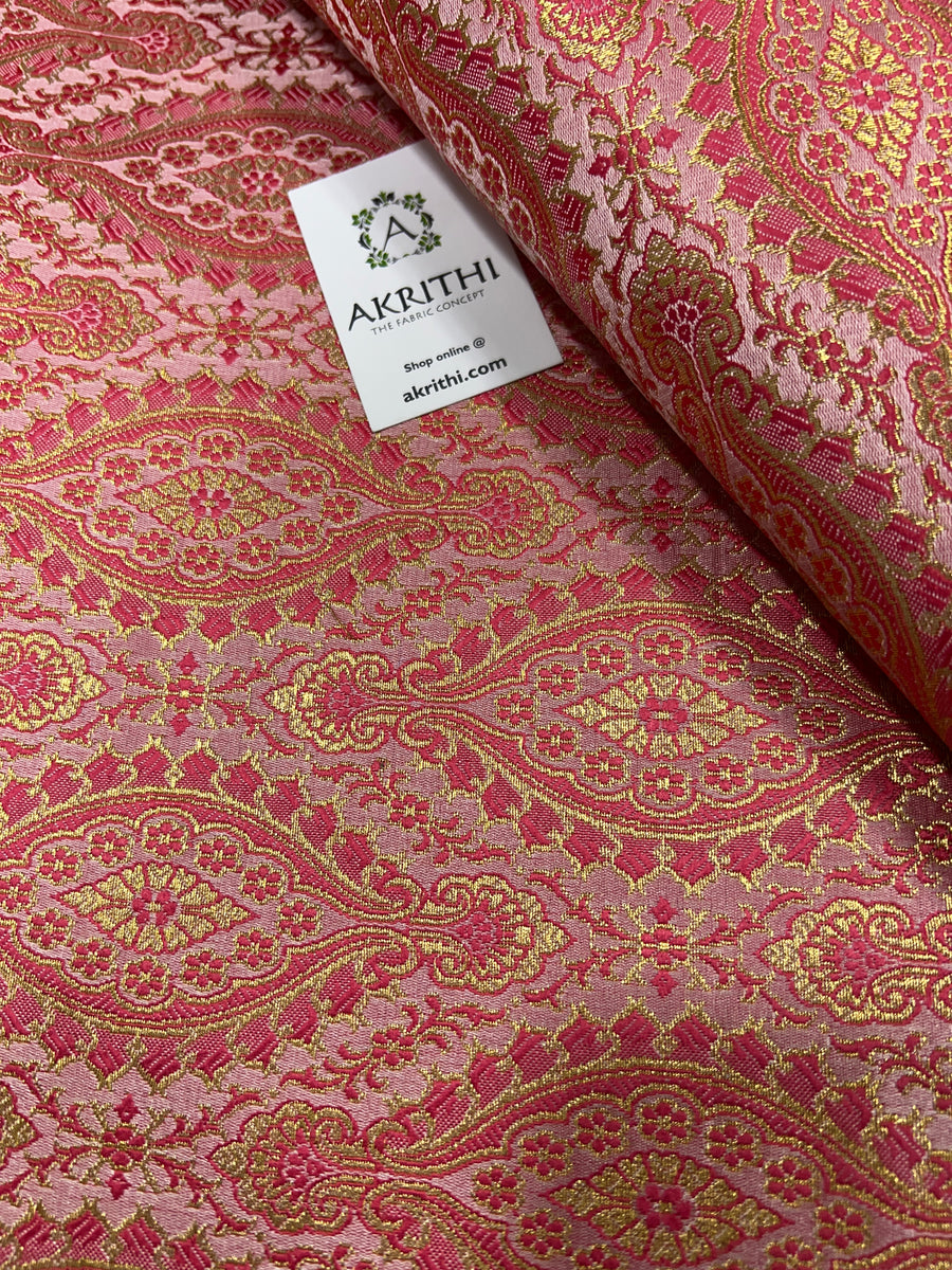 Pure Banarasi brocade fabric  40 cms cut