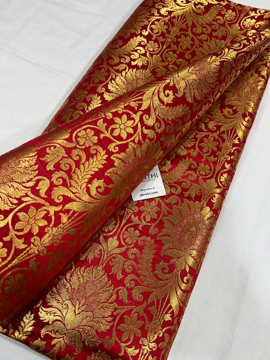 Pure Banarasi brocade fabric