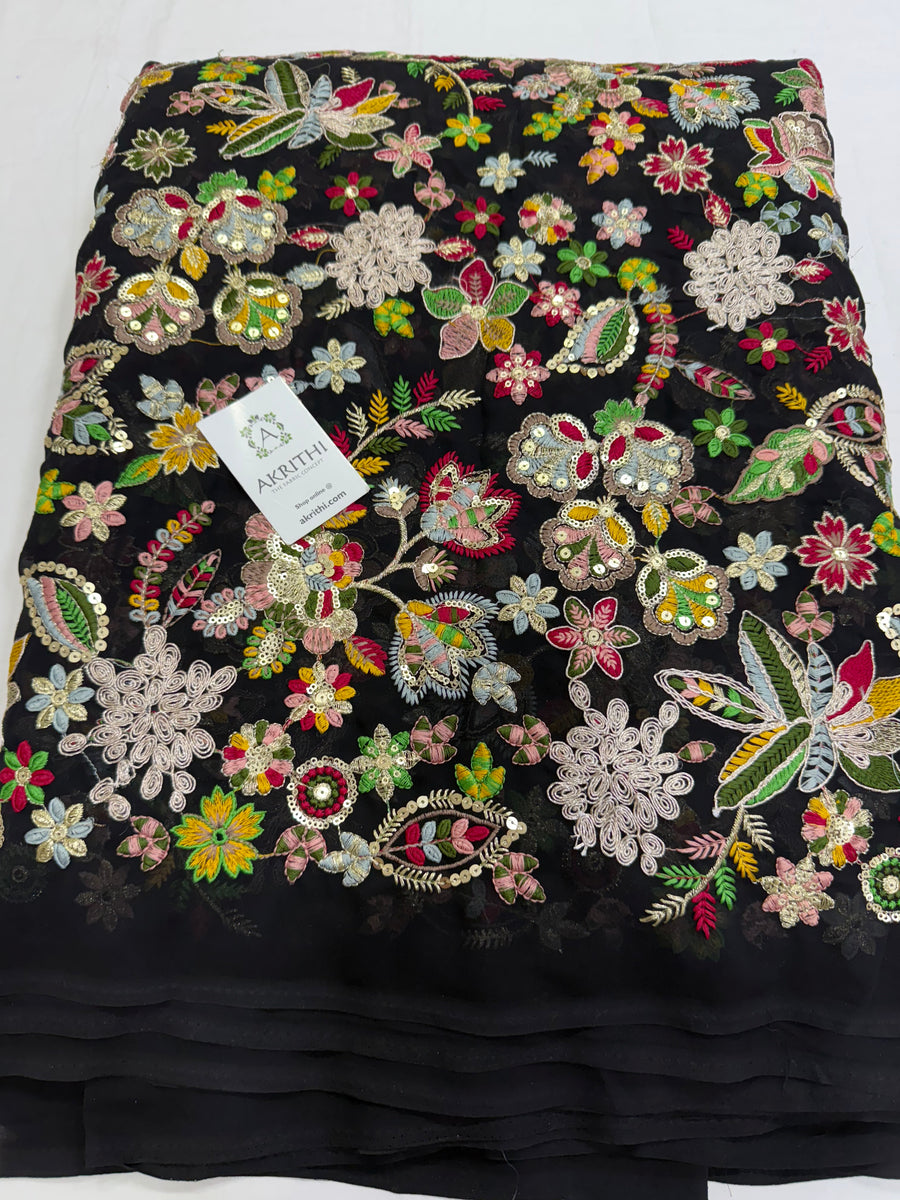 Embroidery on georgette fabric