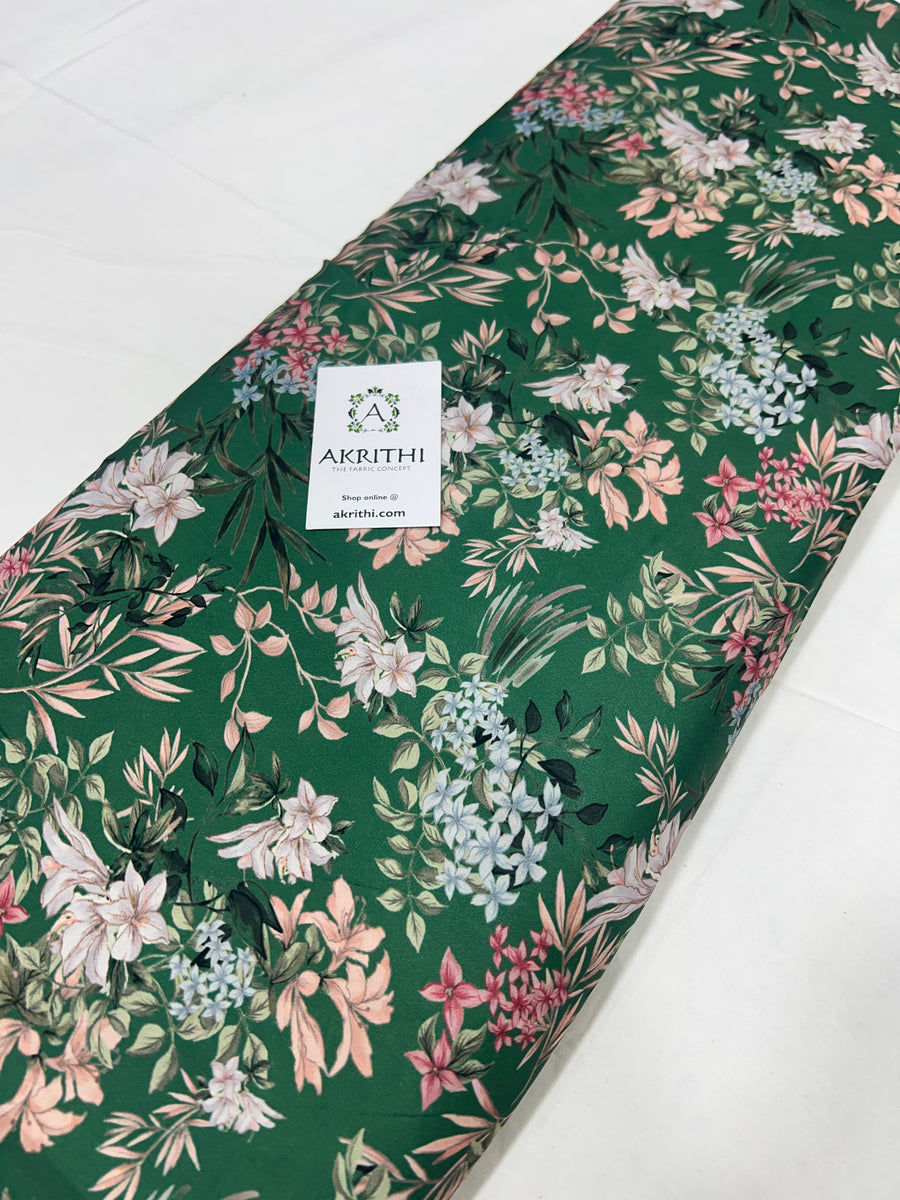 Digital printed modal satin fabric