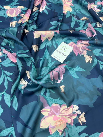 Digital printed modal satin fabric