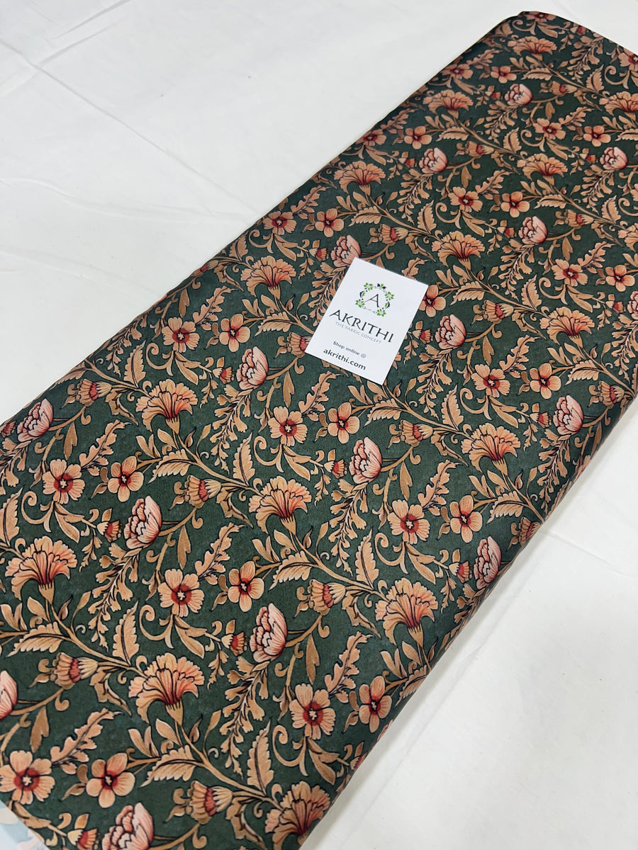 Digital printed modal satin fabric