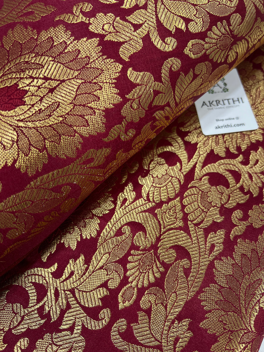 Pure Banarasi brocade fabric