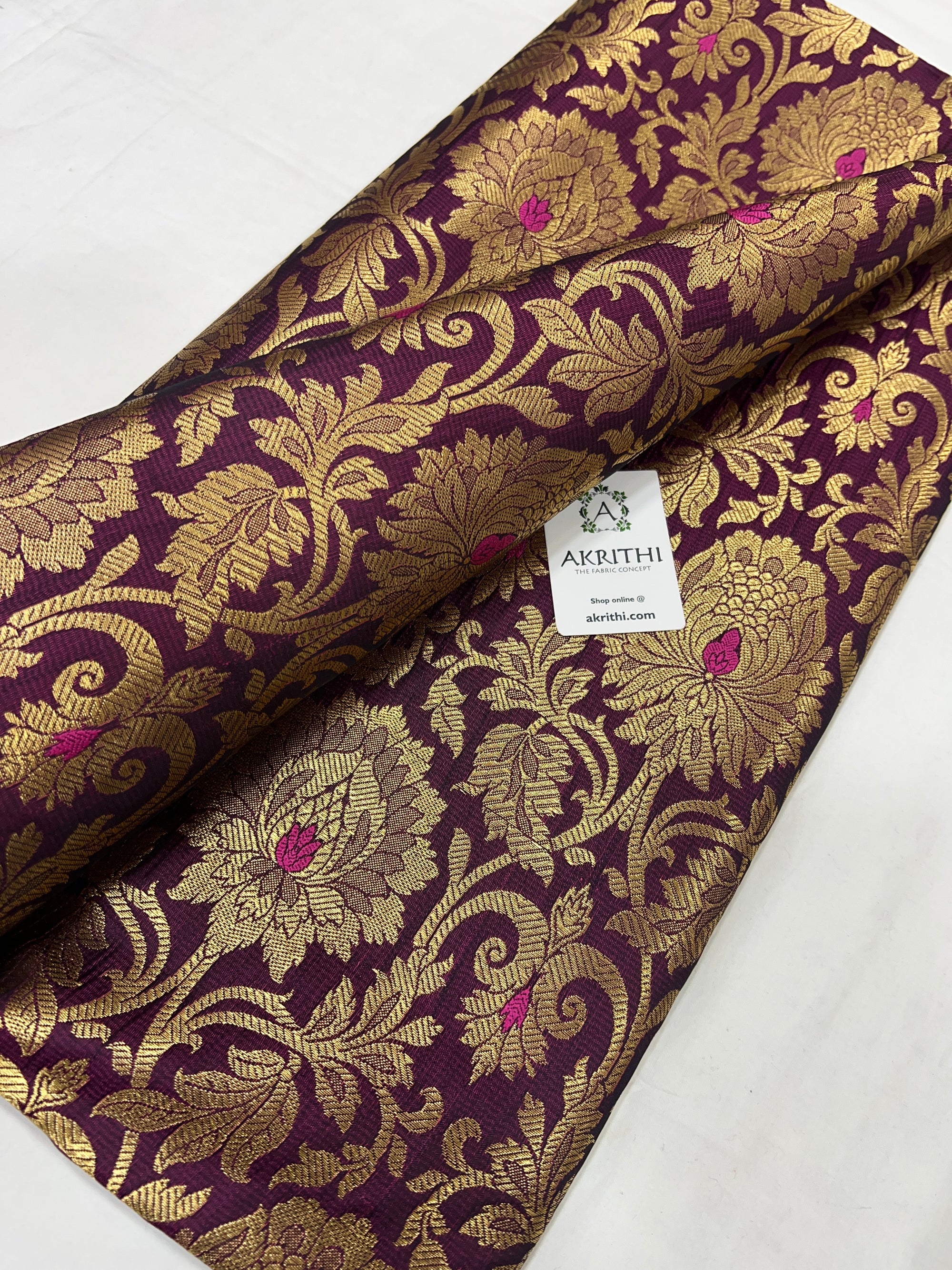 Pure Banarasi brocade fabric