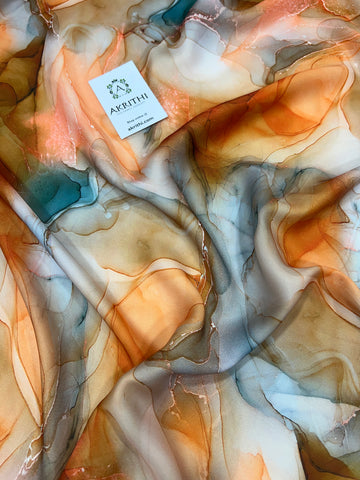 Digital printed modal satin fabric