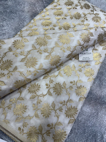 Dyeable Pure katan Banarasi brocade fabric