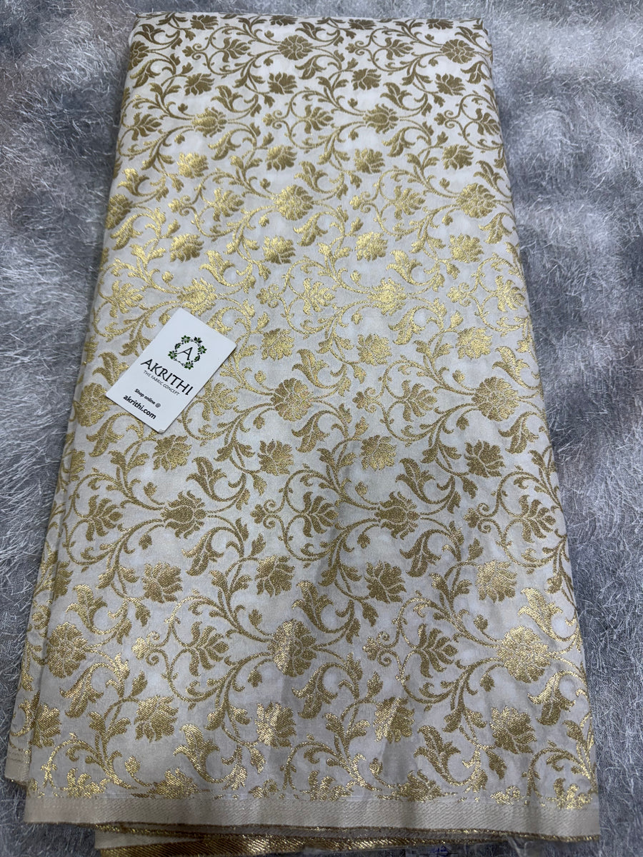 Dyeable Pure katan Banarasi brocade fabric