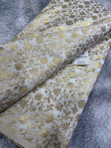 Dyeable Pure katan Banarasi brocade fabric