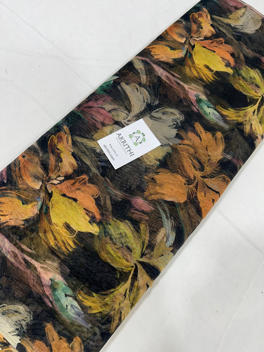 Digital floral Printed organza fabric