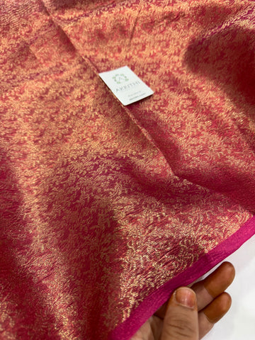 Crushed Tissue Banarasi brocade fabric