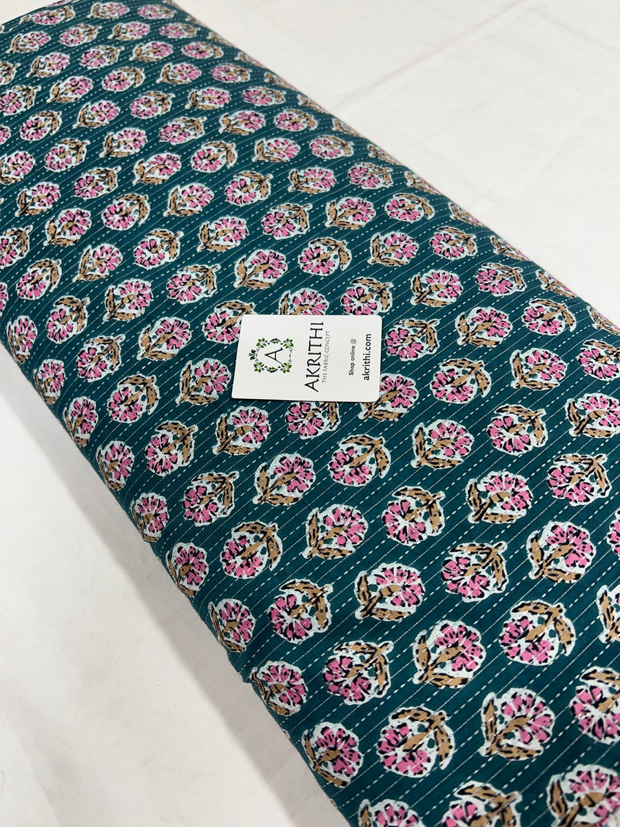 Kantha Printed pure cotton fabric