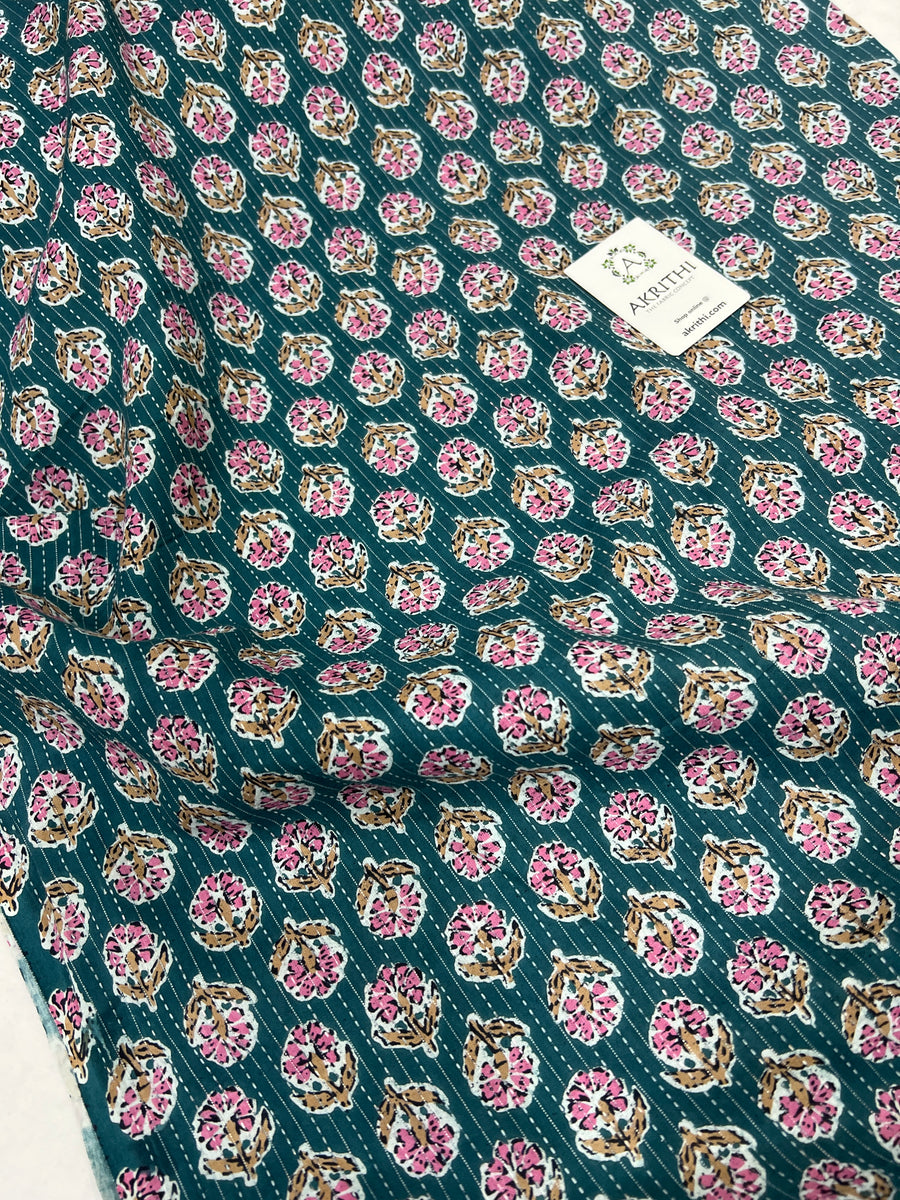 Kantha Printed pure cotton fabric