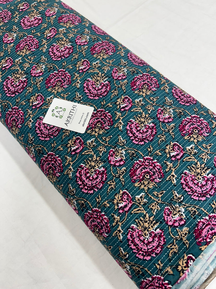 Kantha Printed pure cotton fabric