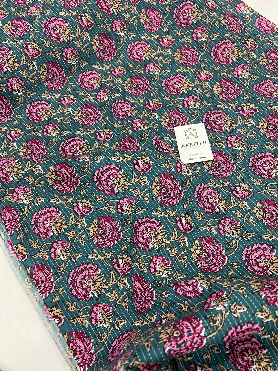 Kantha Printed pure cotton fabric