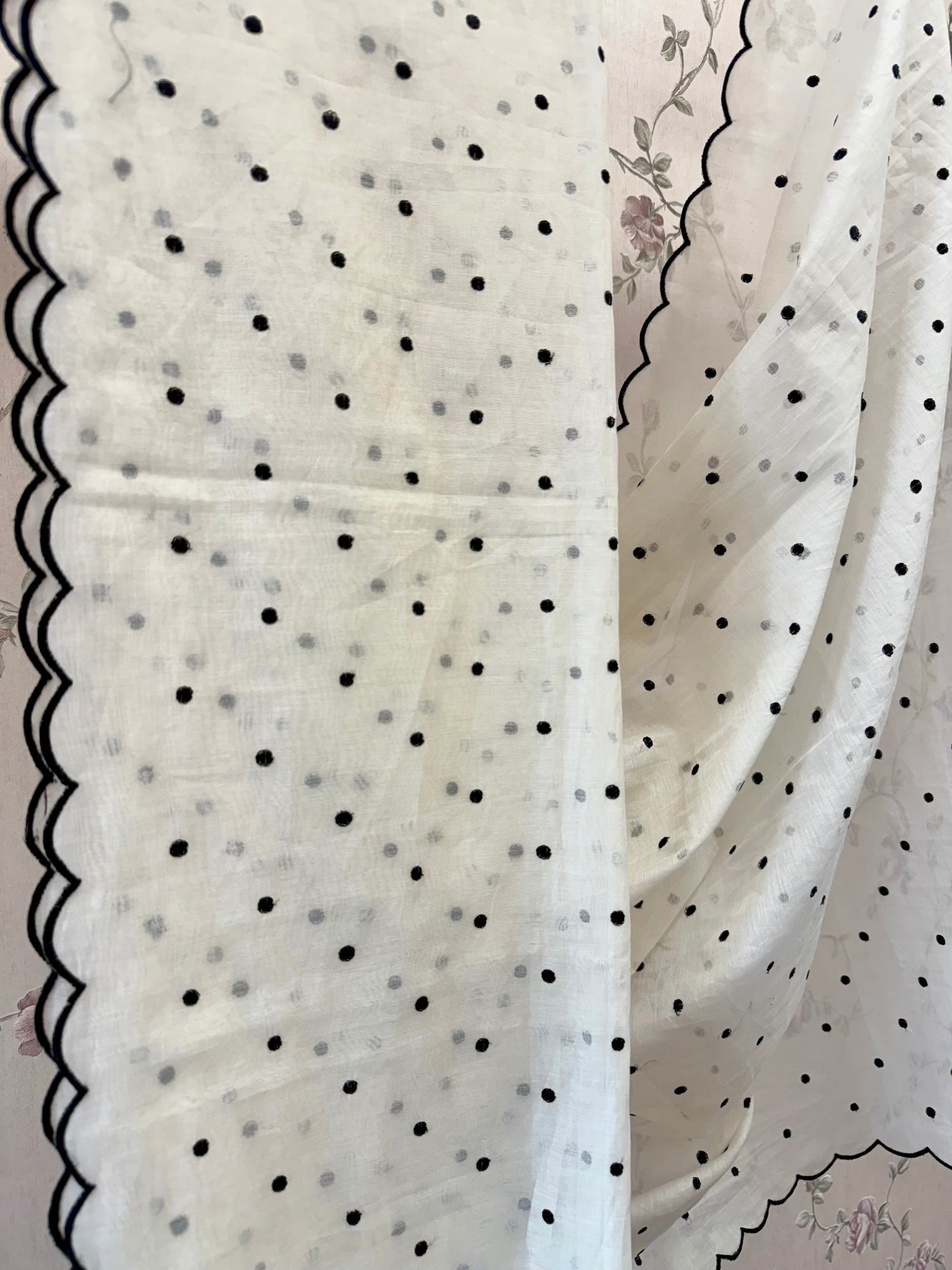 Pure chanderi embroidery dupatta