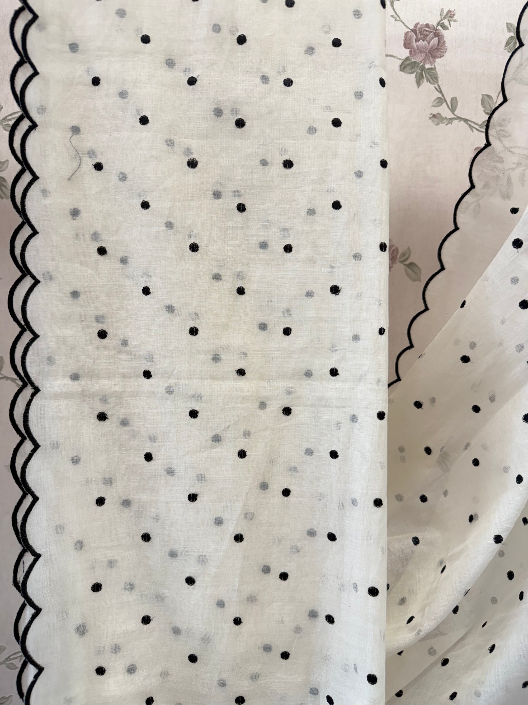 Pure chanderi embroidery dupatta