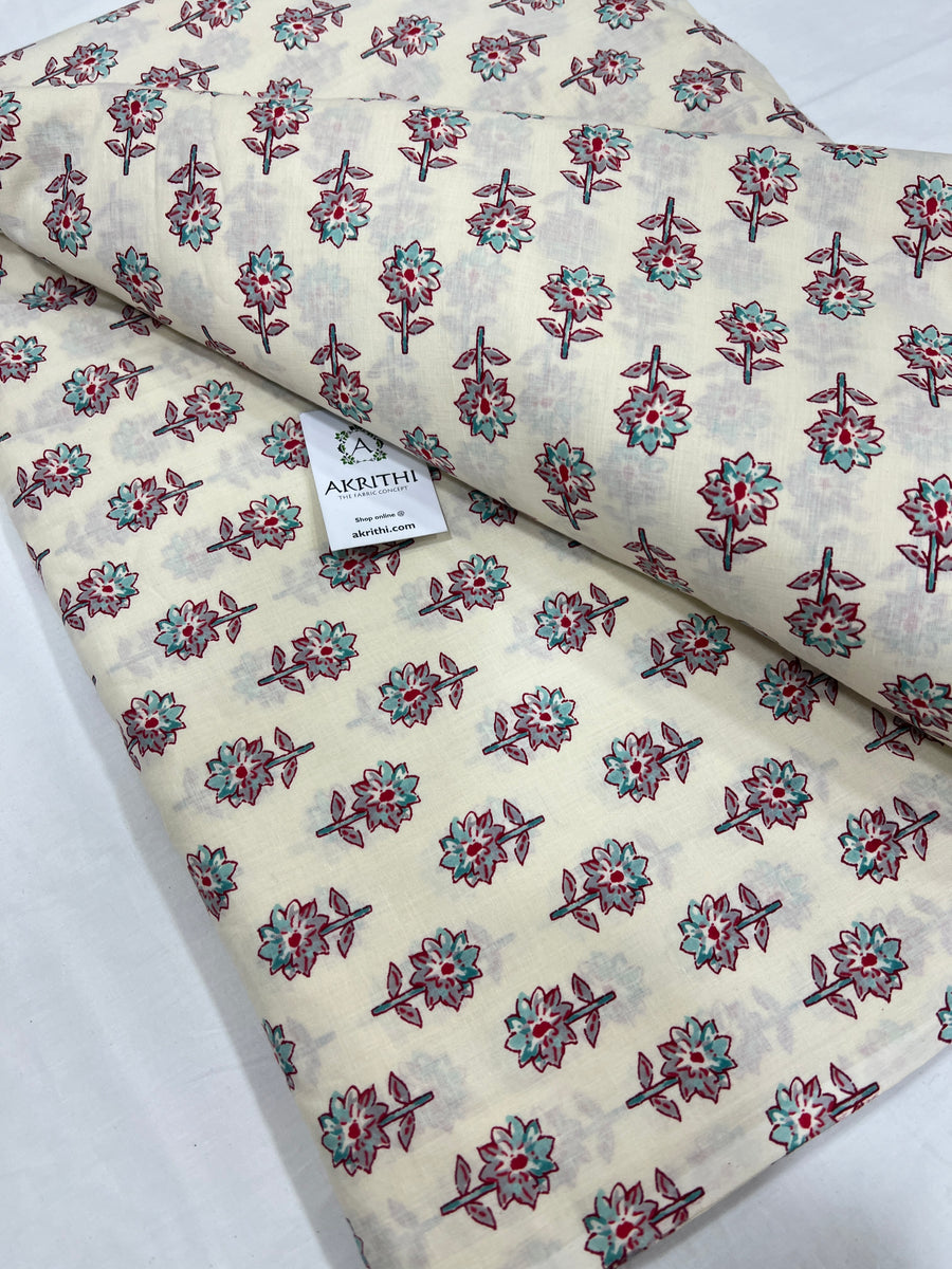 Printed pure cotton fabric