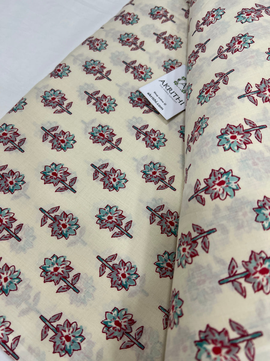 Printed pure cotton fabric