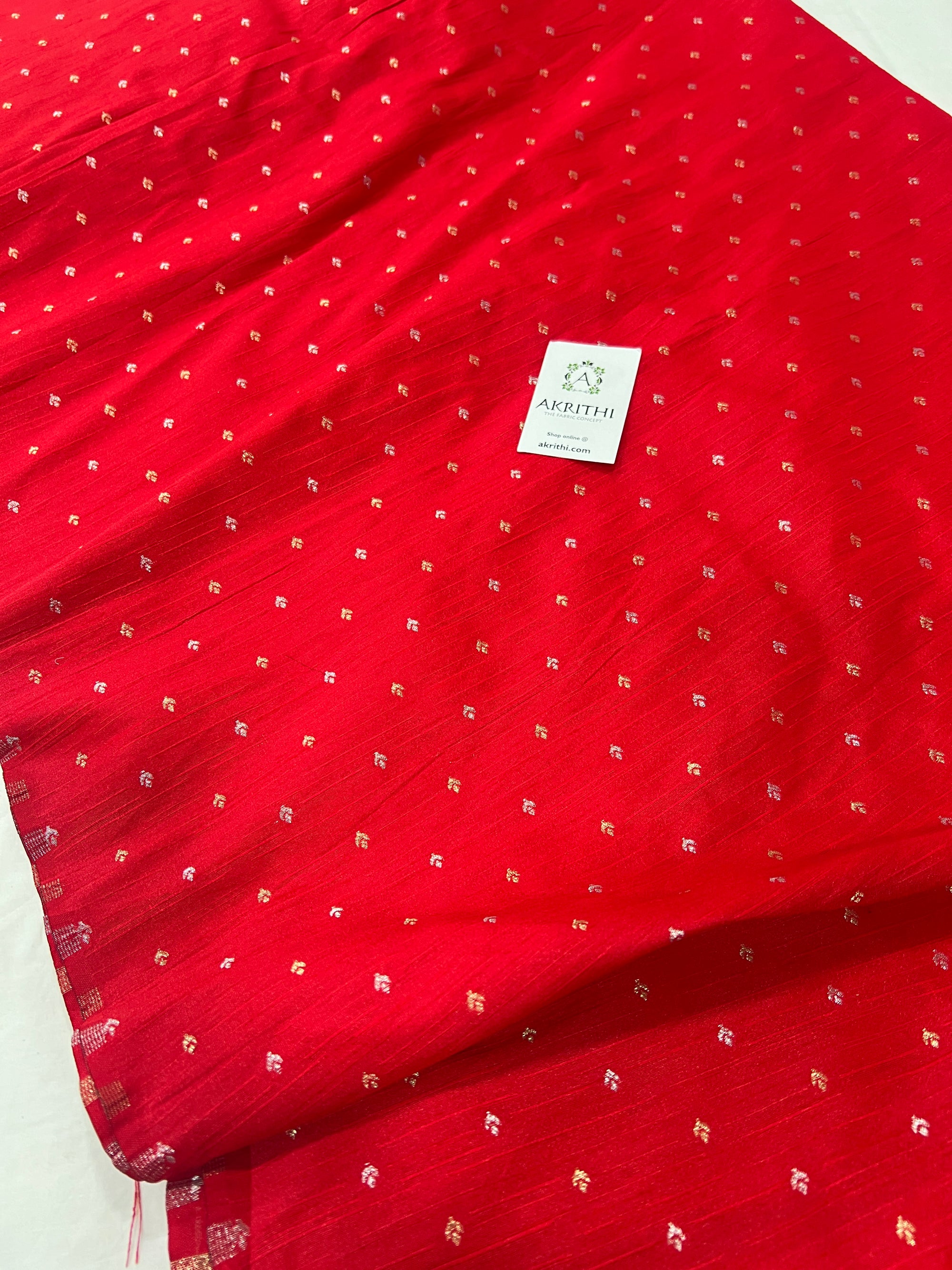 Semi Banarasi raw silk fabric