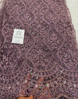 Embroidered net fabric