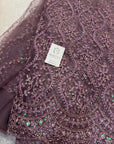 Embroidered net fabric