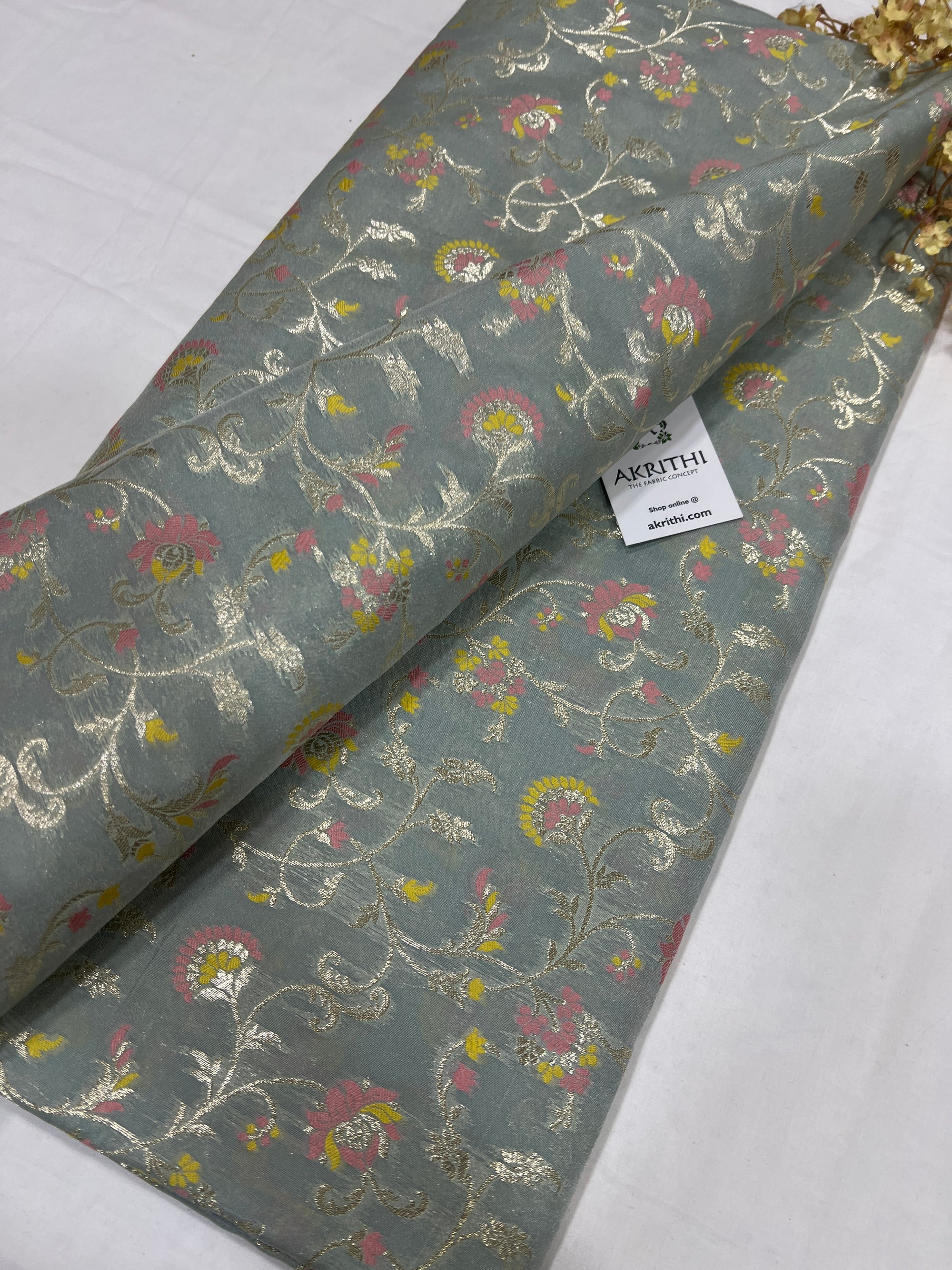 Pure Banarasi brocade fabric