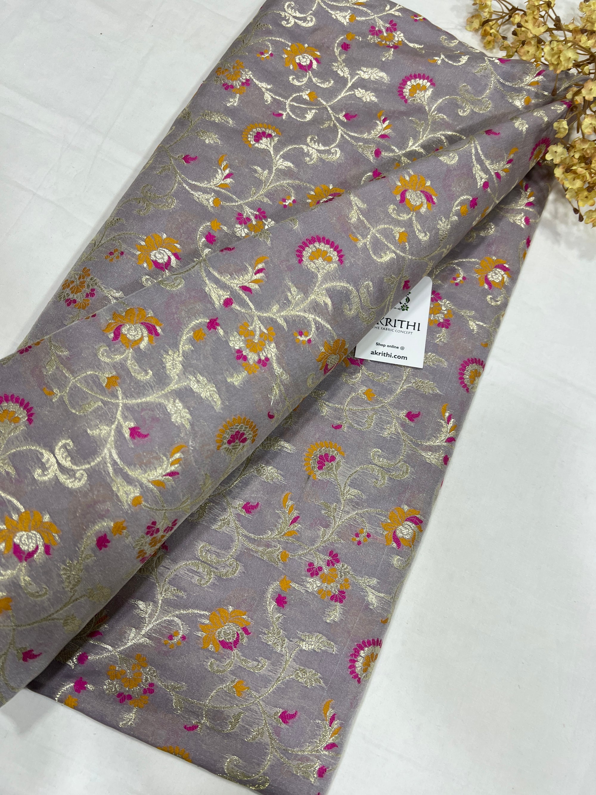 Pure Banarasi brocade fabric