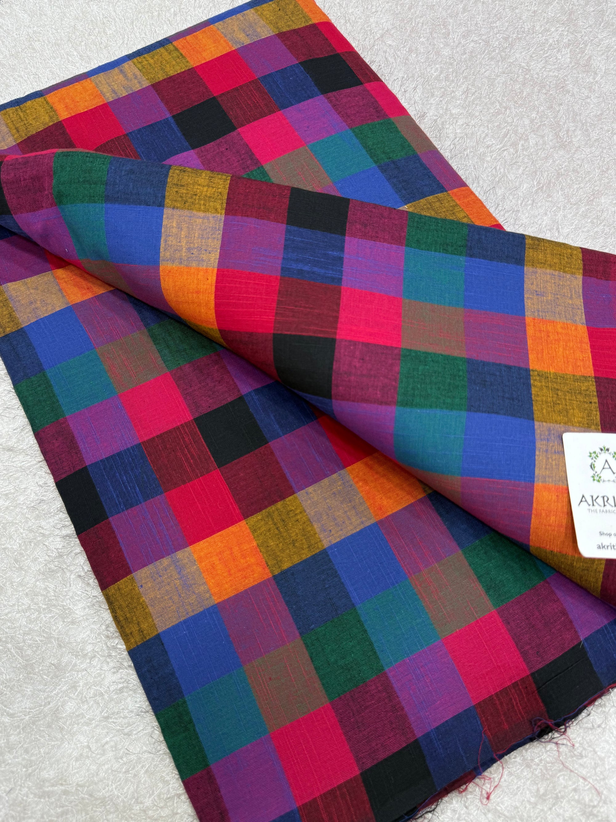 madras checks cotton fabric