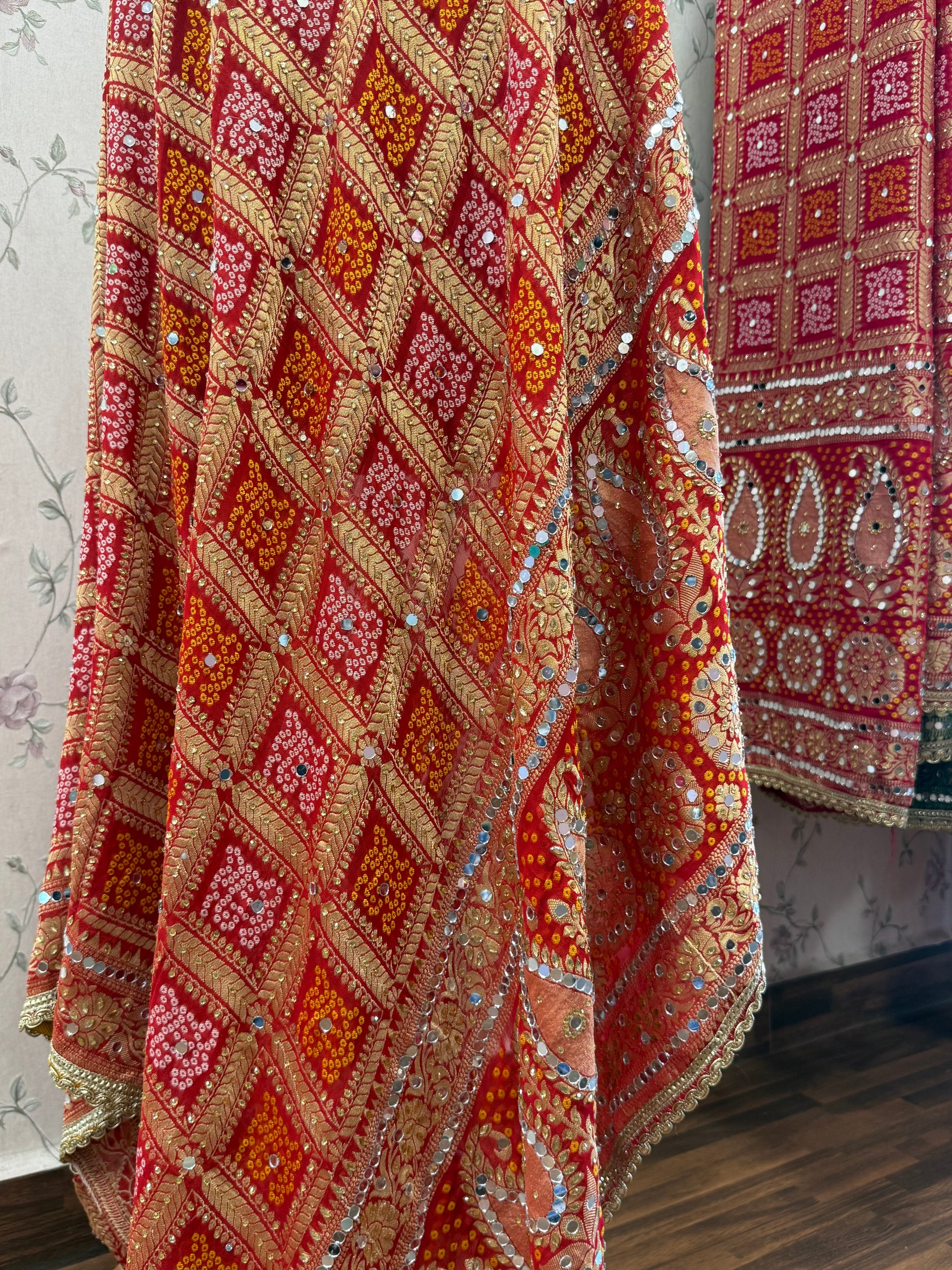 Heavy Mirror jacquard dupatta