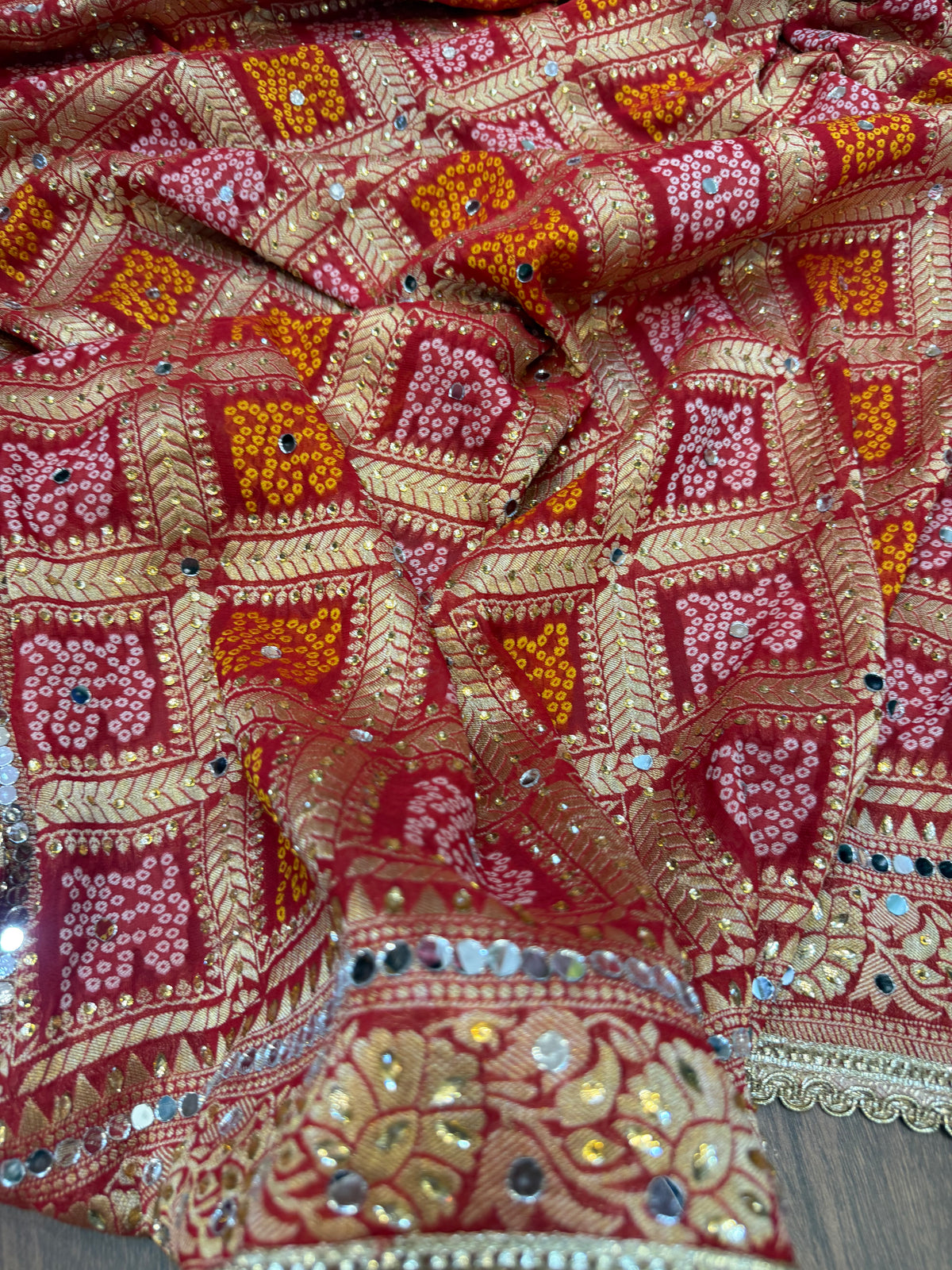 Heavy Mirror jacquard dupatta