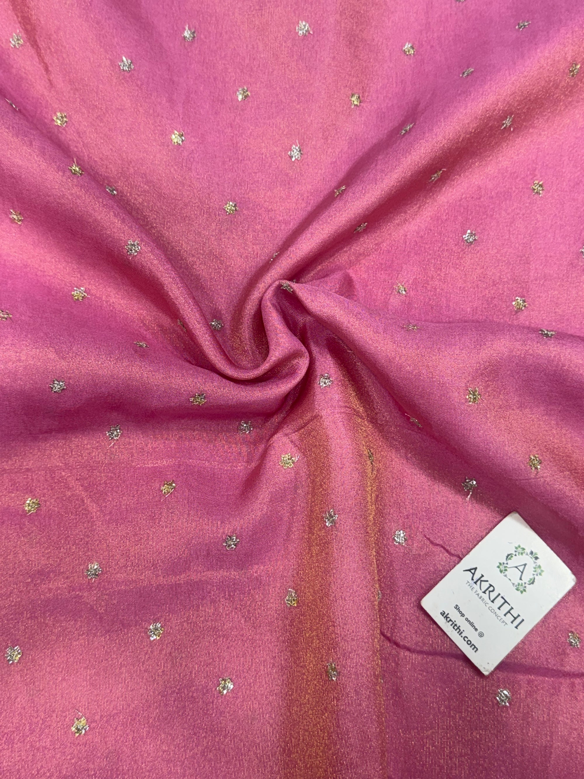 Sequins on tissue crepe fabric