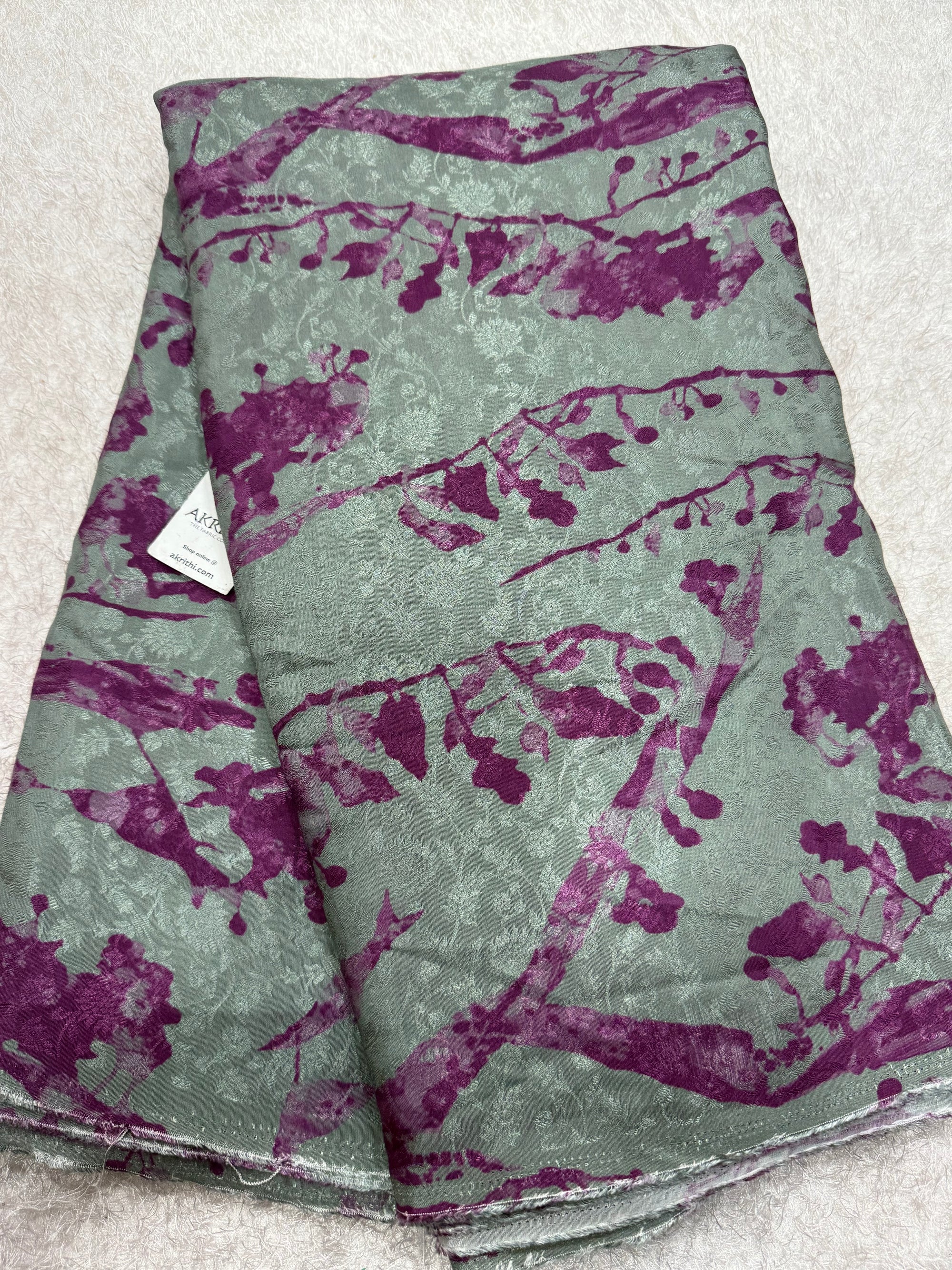 Printed pure viscose muslin fabric
