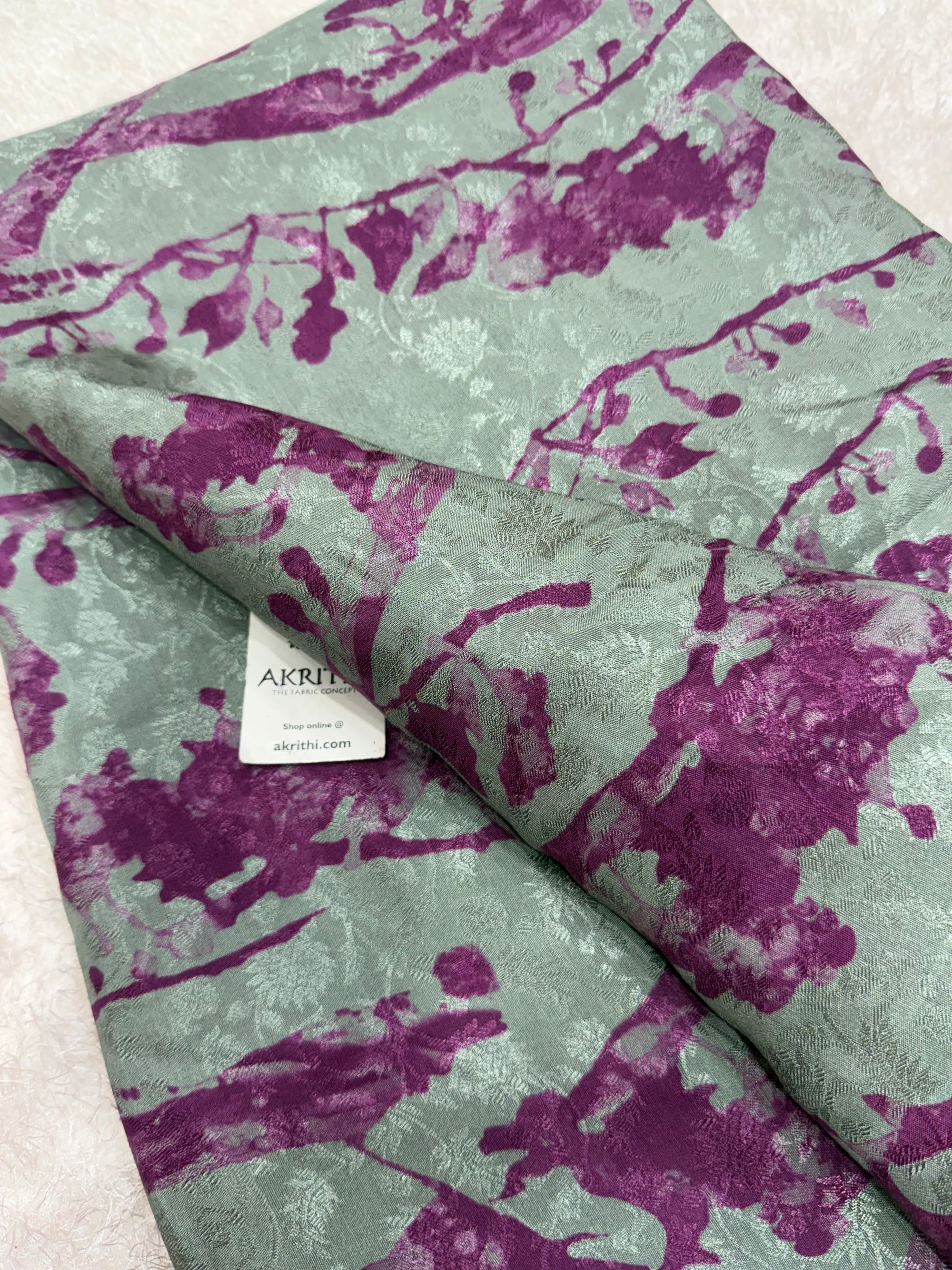 Printed pure viscose muslin fabric