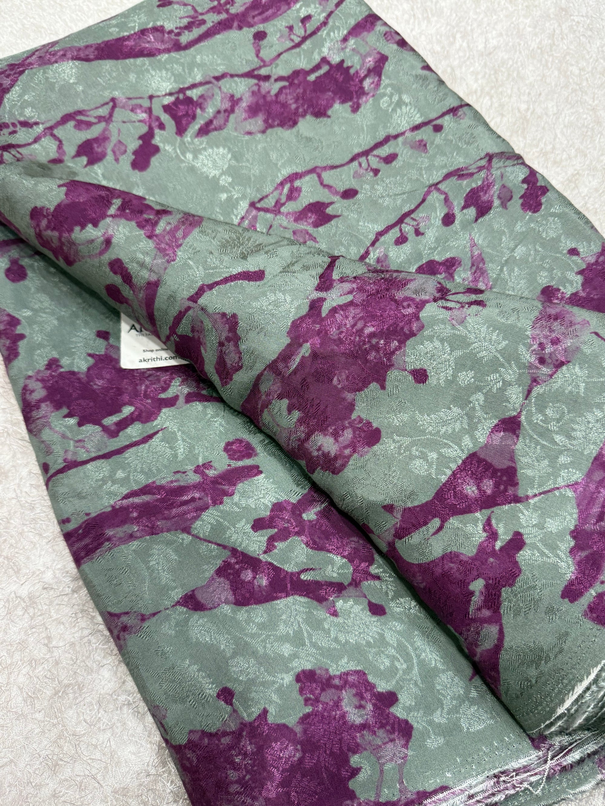 Printed pure viscose muslin fabric