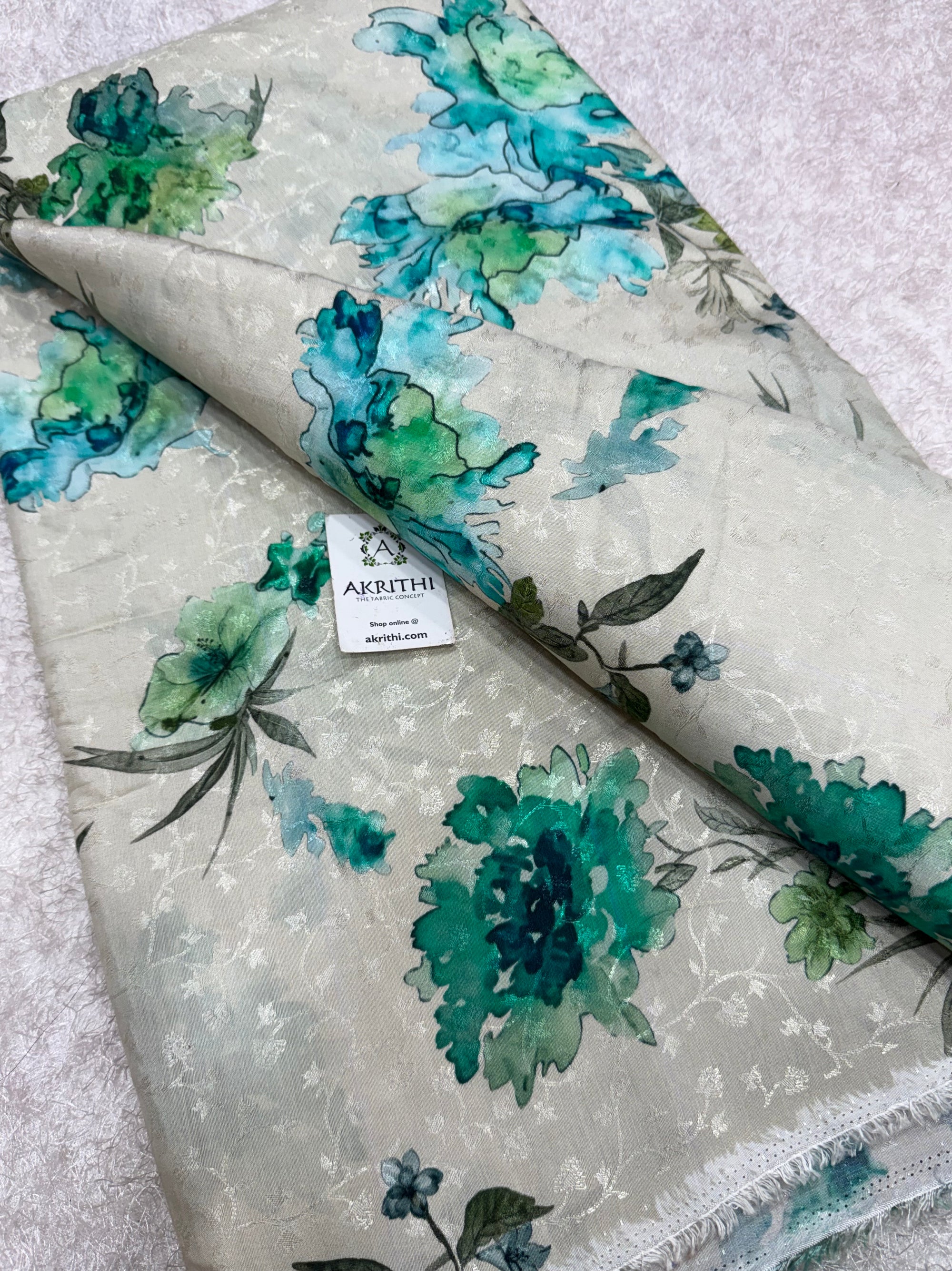 Printed pure viscose muslin fabric